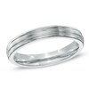 Thumbnail Image 1 of 4.0mm Grooved Comfort Fit Cobalt Wedding Band - Size 10