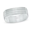 Thumbnail Image 0 of Men's 7.0mm Square Grooved Comfort Fit Cobalt Wedding Band - Size 10