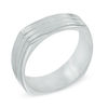 Thumbnail Image 1 of Men's 7.0mm Square Grooved Comfort Fit Cobalt Wedding Band - Size 10