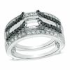 Thumbnail Image 1 of 3/4 CT. T.W. Enhanced Black and White Diamond Solitaire Enhancer in 14K White Gold