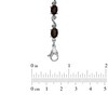 Thumbnail Image 3 of Oval Smoky Quartz and Diamond Accent Swirl Bracelet in Sterling Silver - 7.25"