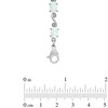 Thumbnail Image 2 of Oval Lab-Created Opal and Diamond Accent Swirl Bracelet in Sterling Silver - 7.25"