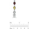 Thumbnail Image 3 of Multi Semi-Precious Oval Gemstone and Lab-Created White Sapphire Bracelet in Sterling Silver - 7.25"