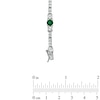 Thumbnail Image 3 of Lab-Created Emerald and White Topaz Line Bracelet in Sterling Silver - 7.25"
