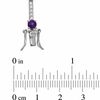 Thumbnail Image 3 of Amethyst and White Topaz Bracelet in Sterling Silver - 7.25"