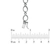 Thumbnail Image 3 of Multi Semi-Precious Oval Gemstone and Lab-Created White Sapphire Necklace in Sterling Silver