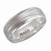 Thumbnail Image 0 of Men's 7.0mm Wave Comfort Fit Wedding Band in 10K White Gold - Size 10