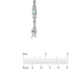 Thumbnail Image 3 of Aquamarine and White Topaz Line Bracelet in Sterling Silver - 7.25"