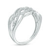 Thumbnail Image 2 of 1/10 CT. T.W. Diamond Loose Braid Ring in Sterling Silver