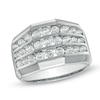 Thumbnail Image 0 of Men's 1-3/4 CT. T.W. Diamond Three Row Ring in 10K White Gold