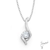 Thumbnail Image 0 of Sirena™ 1/8 CT. Diamond Solitaire Pendant in 14K White Gold