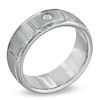 Triton Men's 1/10 CT. Diamond Comfort Fit Step Edge Cobalt Wedding Band - Size 10