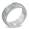 Thumbnail Image 2 of Triton Men's 1/10 CT. Diamond Comfort Fit Step Edge Cobalt Wedding Band - Size 10