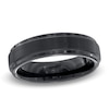Thumbnail Image 0 of Triton Men's 6.0mm Comfort Fit Double Groove Black Tungsten Wedding Band