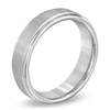 Thumbnail Image 1 of Triton Men's 6.0mm Comfort Fit Step Edge White Tungsten Wedding Band - Size 10