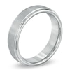 Thumbnail Image 2 of Triton Men's 6.0mm Comfort Fit Step Edge White Tungsten Wedding Band - Size 10