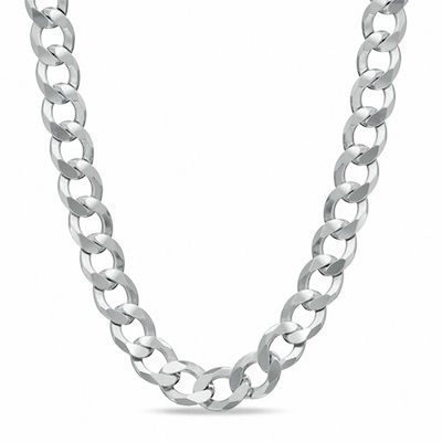 Men's Curb Chain Necklace in Solid Sterling Silver 22&quot