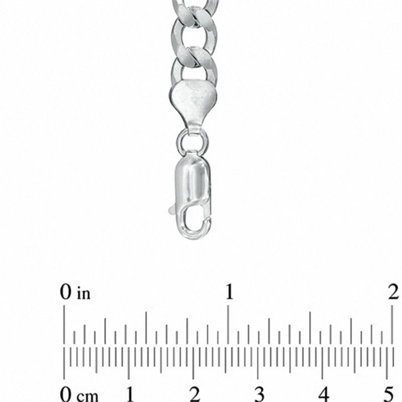 Zales Vera Wang Men 6.2mm Solid Cuban Link Chain Bracelet in Sterling Silver - 8.5