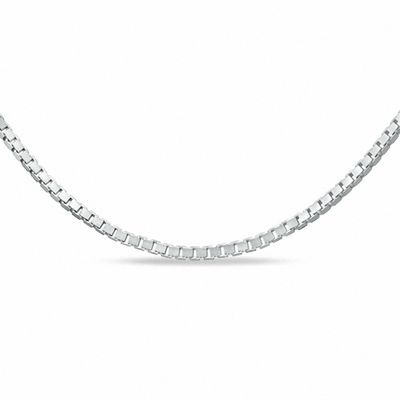 Ladies' 0.70mm Box Chain Necklace in Sterling Silver - 22&quot