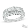 Thumbnail Image 0 of 1-1/2 CT. T.W. Princess-Cut Diamond Three Stone Engagement Ring in 14K White Gold