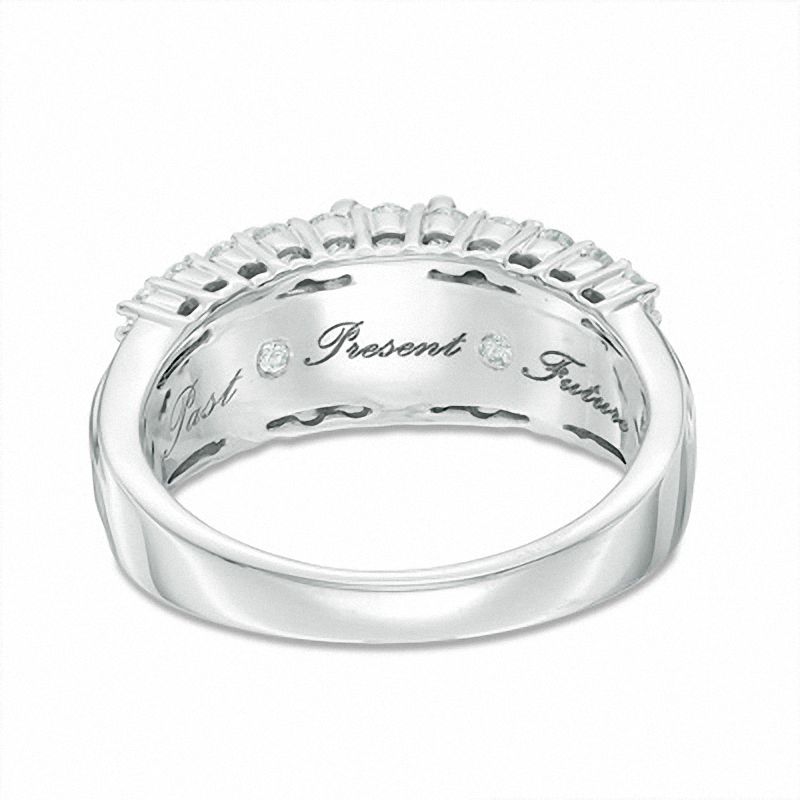 1-1/2 CT. T.W. Princess-Cut Diamond Three Stone Engagement Ring in 14K White Gold