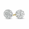 Thumbnail Image 1 of Child's White Crystal Ball Stud Earrings in 14K Gold
