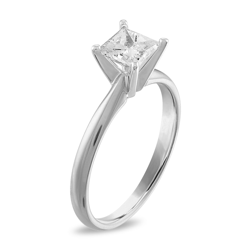 Main Image 2 of 1 CT. Princess-Cut Diamond Solitaire Engagement Ring in 14K White Gold (K/I3)