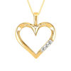 Thumbnail Image 0 of 1/20 CT. T.W. Diamond Three Stone Heart Pendant in 10K Gold