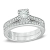 Thumbnail Image 0 of 1 CT. T.W. Certified Radiant-Cut Diamond Bridal Set in 14K White Gold (I/I1)
