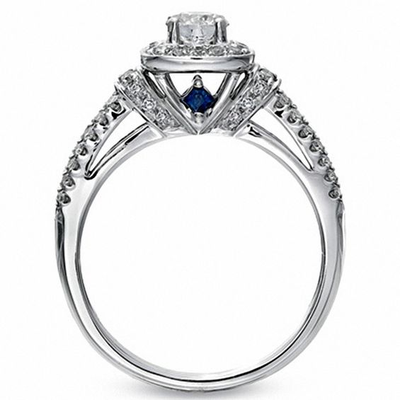 Vera Wang Love Collection 3/4 CT. T.W. Diamond Frame Engagement Ring in ...