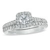 Thumbnail Image 0 of Vera Wang Love Collection 1 CT. T.W. Diamond Frame Bridal Set in 14K White Gold