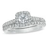 Thumbnail Image 1 of Vera Wang Love Collection 1 CT. T.W. Diamond Frame Bridal Set in 14K White Gold
