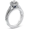 Thumbnail Image 3 of Vera Wang Love Collection 1 CT. T.W. Diamond Frame Bridal Set in 14K White Gold