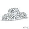 Thumbnail Image 0 of Vera Wang Love Collection 2 CT. T.W. Princess-Cut Diamond Frame Bridal Set in 14K White Gold