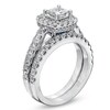 Thumbnail Image 2 of Vera Wang Love Collection 2 CT. T.W. Princess-Cut Diamond Frame Bridal Set in 14K White Gold