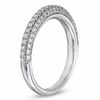 Thumbnail Image 2 of Vera Wang Love Collection 1/2 CT. T.W. Diamond Three Row Anniversary Band in 14K White Gold