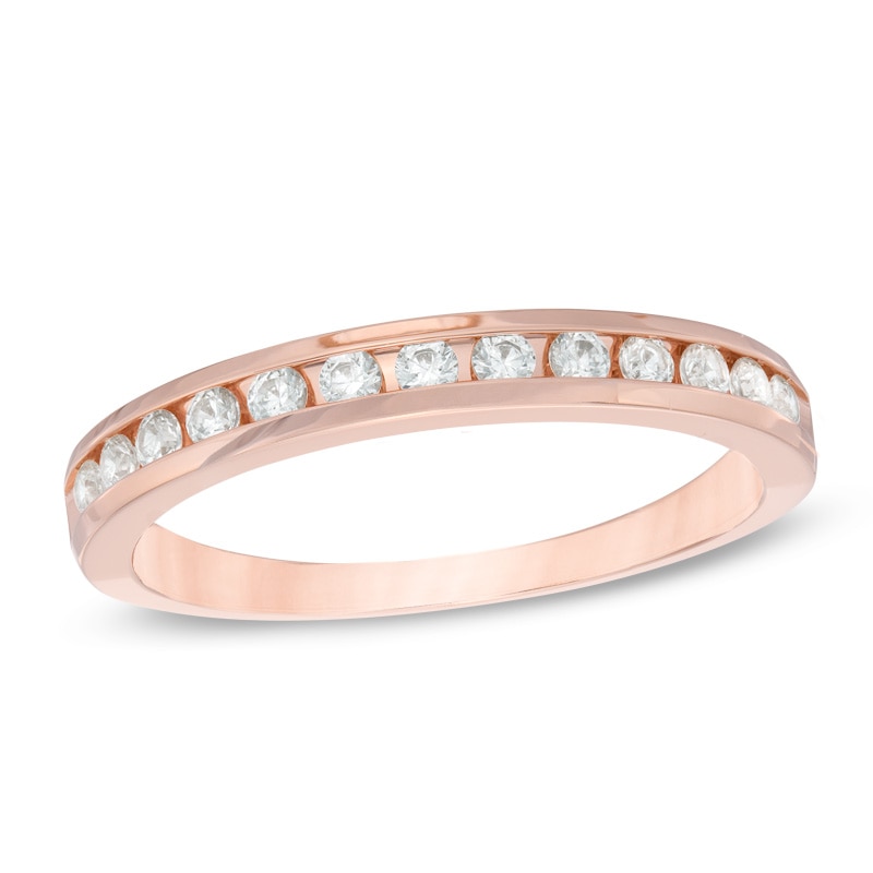 1/4 CT. T.W. Diamond Anniversary Band in 10K Rose Gold