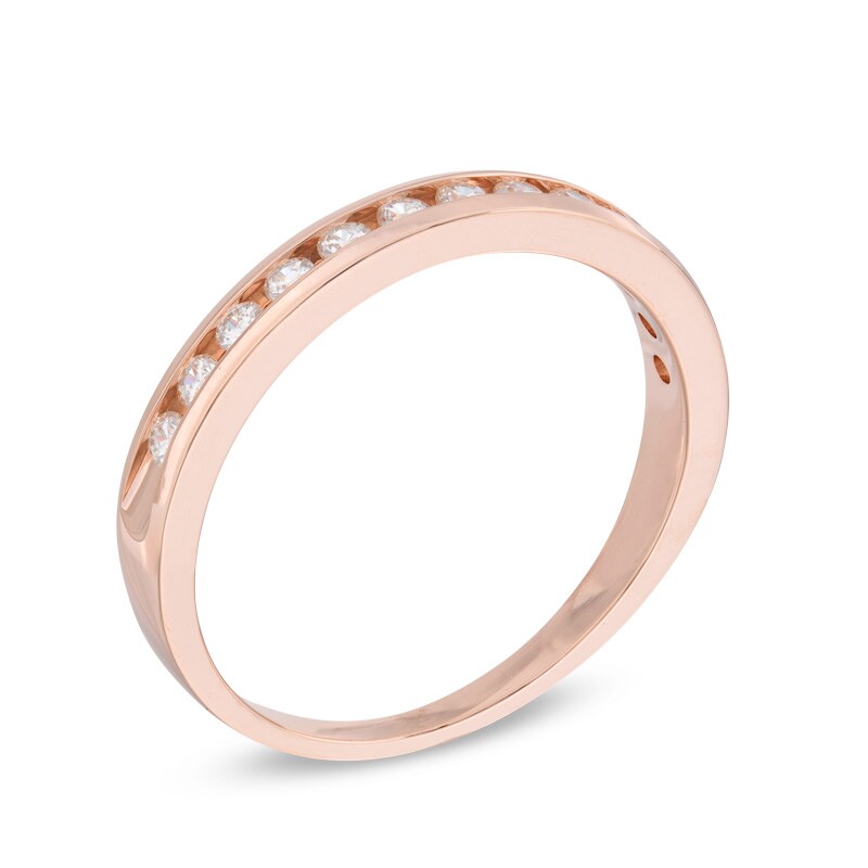 1/4 CT. T.W. Diamond Anniversary Band in 10K Rose Gold