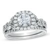 Thumbnail Image 0 of 1-1/7 CT. T.W. Diamond Frame Bridal Set in 14K White Gold