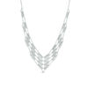 Thumbnail Image 1 of Geometric Bib Necklace in Sterling Silver - 17"