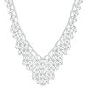 Thumbnail Image 1 of Lattice Edge Bib Necklace in Sterling Silver - 17"