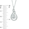 Thumbnail Image 1 of 1/6 CT. T.W. Diamond Flame Pendant in Sterling Silver