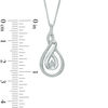 Thumbnail Image 2 of 1/6 CT. T.W. Diamond Flame Pendant in Sterling Silver