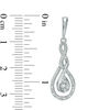 1/6 CT. T.W. Diamond Flame Drop Earrings in Sterling Silver