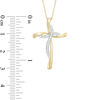 Thumbnail Image 2 of 1/10 CT. T.W. Diamond Overlapping Cross Pendant in 10K Two-Tone Gold