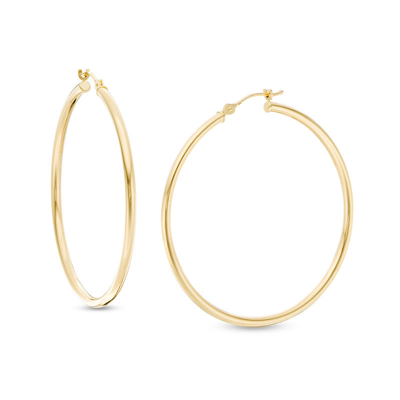 Main Image 1 of 42.0mm Hoop Earrings in 14K Gold