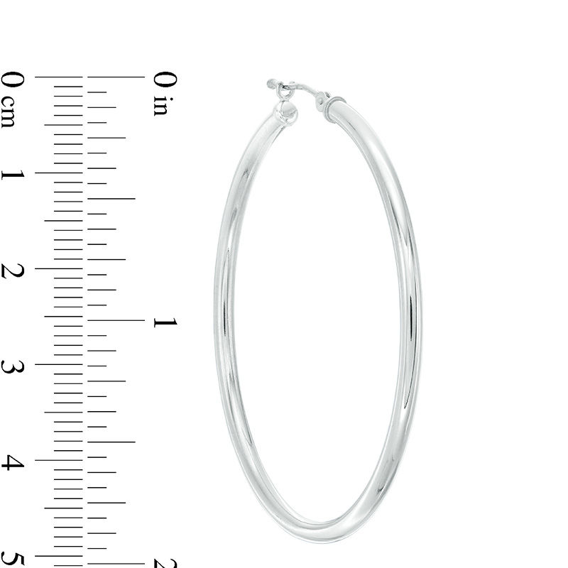 Main Image 2 of 47.0mm Hoop Earrings in 14K White Gold