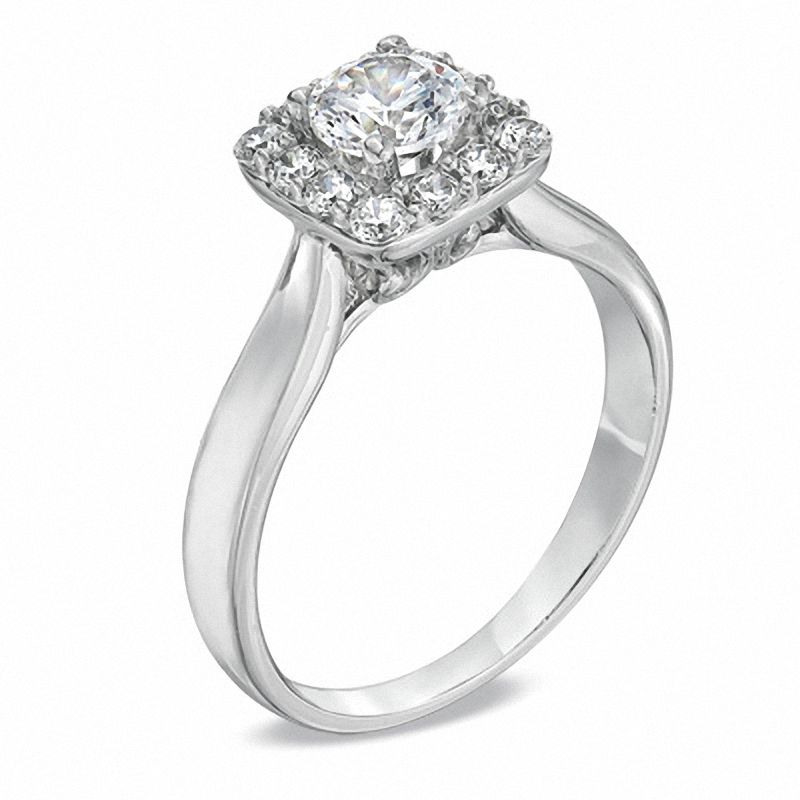 Main Image 2 of Celebration 102® 1 CT. T.W. Diamond Engagement Ring in 18K White Gold (I/SI2)