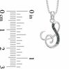 Thumbnail Image 2 of Black Diamond Accent "S" Initial Pendant in Sterling Silver
