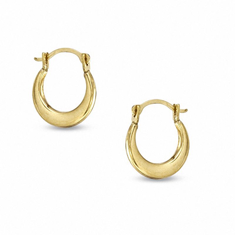 Main Image 1 of Child's Polished Hoop Earrings in 14K Gold